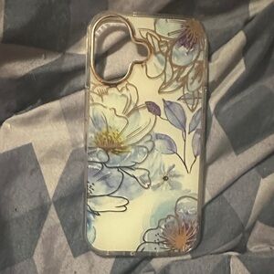 kate spade Blue and Gold Floral Phone 16 Case